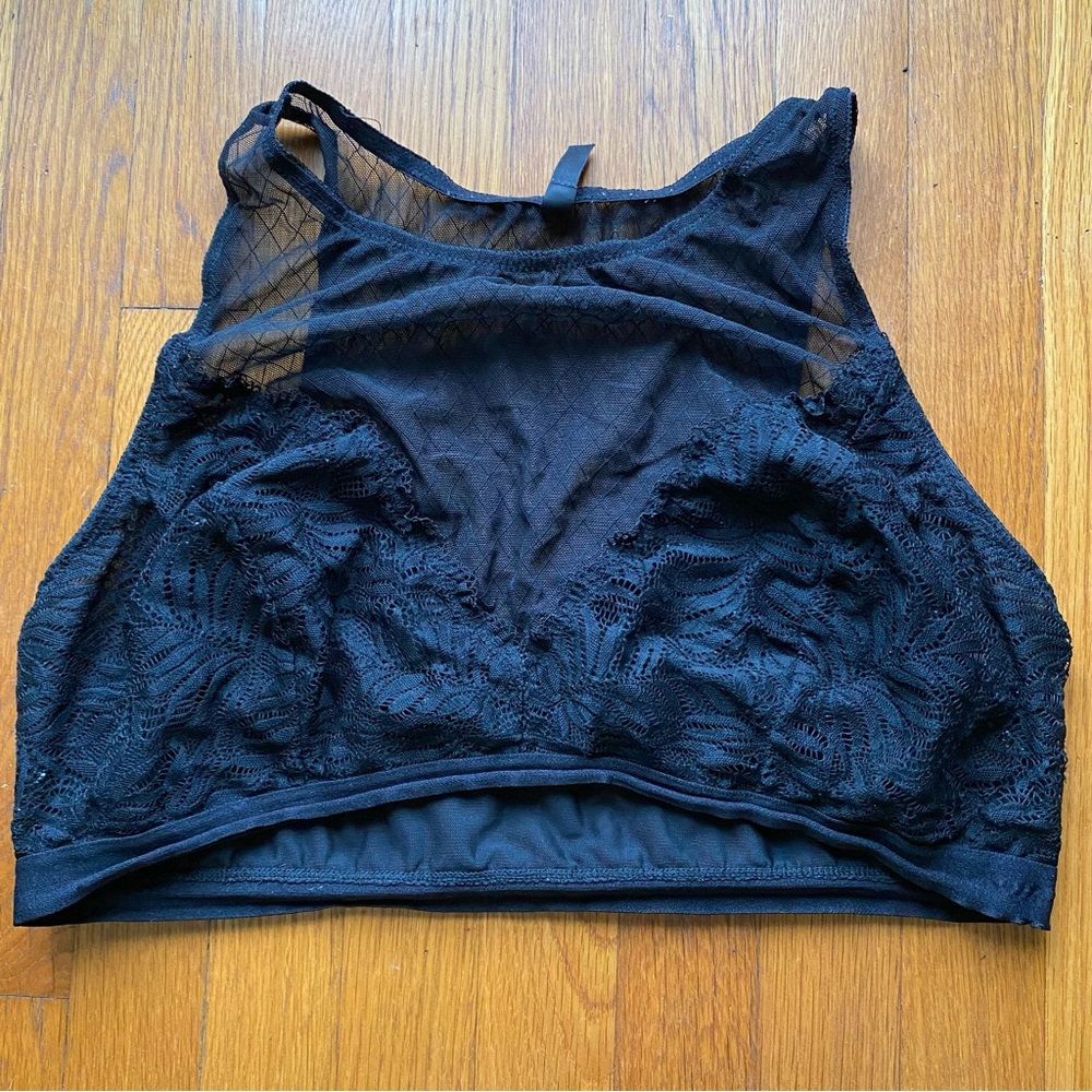 Torrid lace high neck bralette with diamond pattern